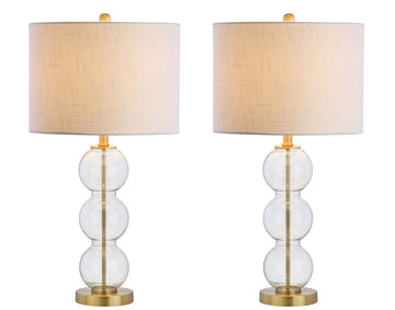 Bella 27" Glass Triple Sphere LED Table Lamp - JONATHAN Y